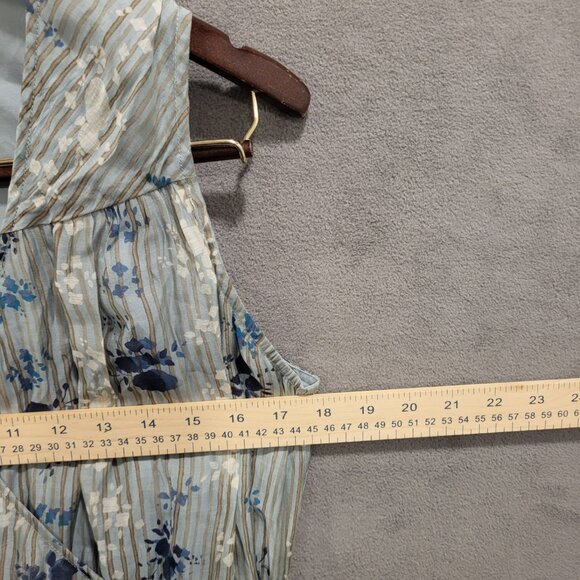 J. Jill Wrap Midi Dress Women's Size 10 Lined Sleeveless Floral Print Cottage - Picture 4 of 5